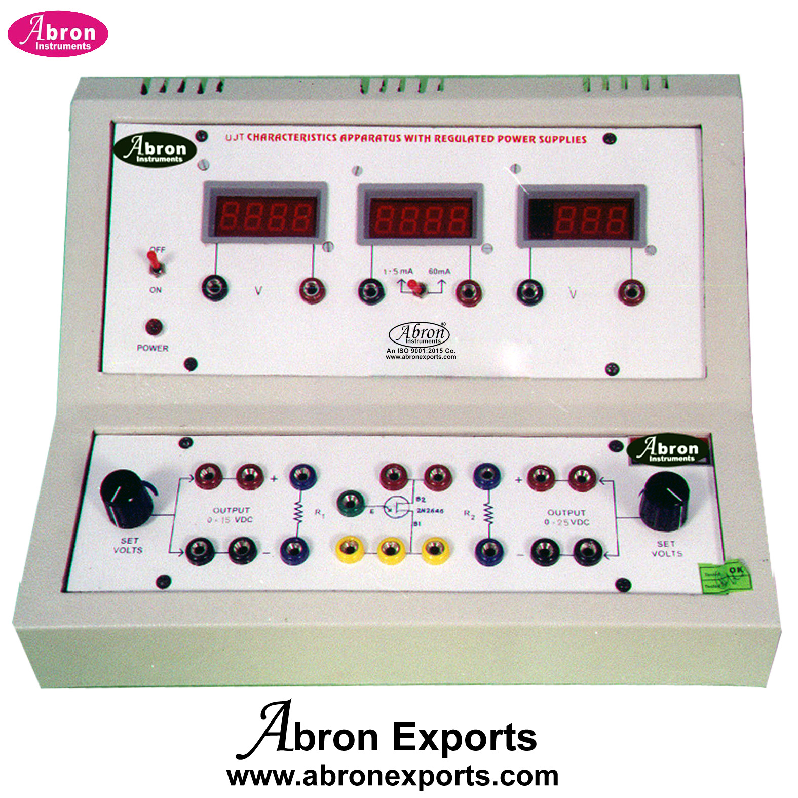 UJT Uni Junction Transistor 3 Digital Meters Characteristics Curve Study Apparatus With Dual Power Supply Meters Sockets AE-1440D